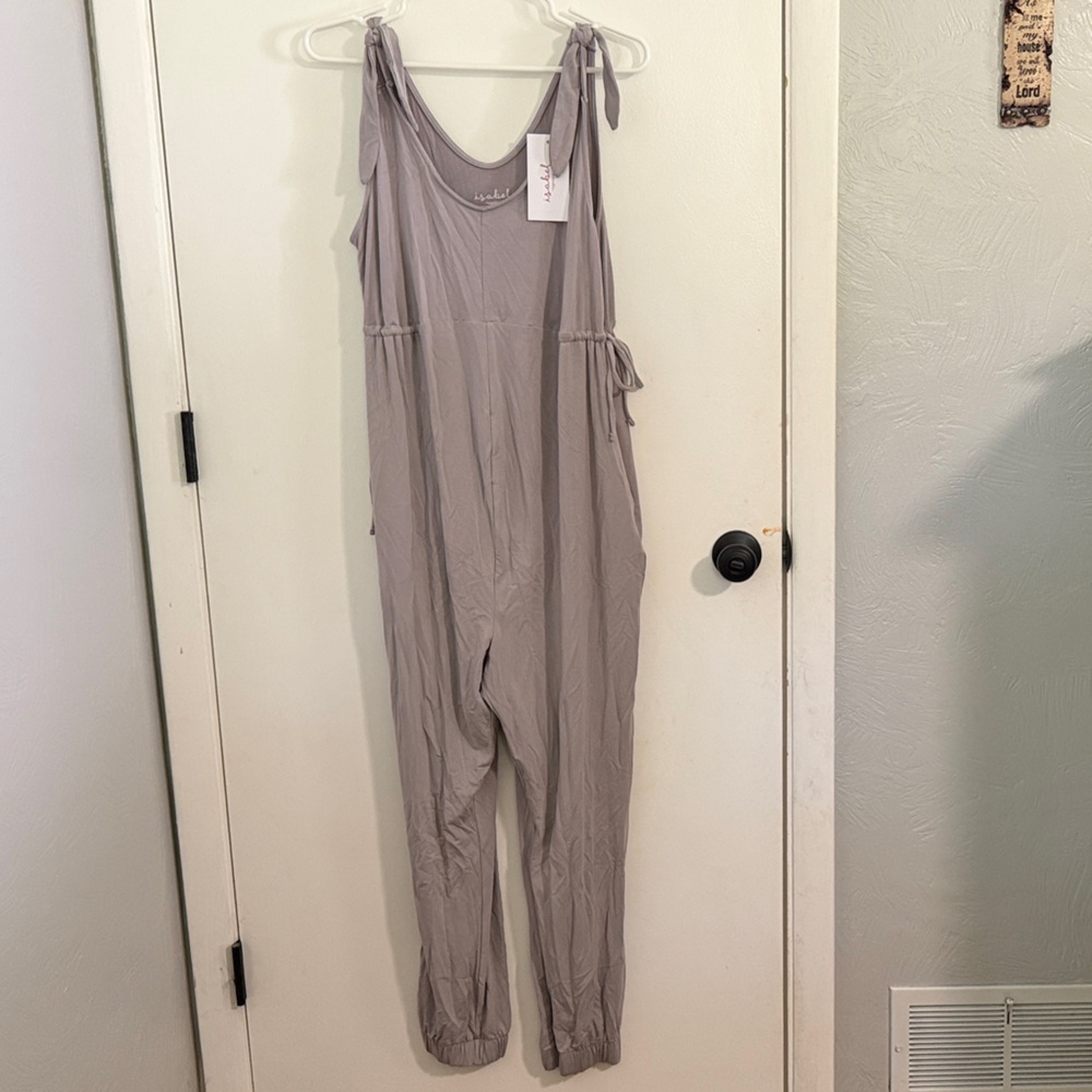 Maternity Light Mauve Tie-Shoulder Jumpsuit